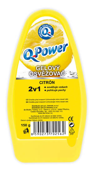Osvěžovače gelové Q-Power - citron